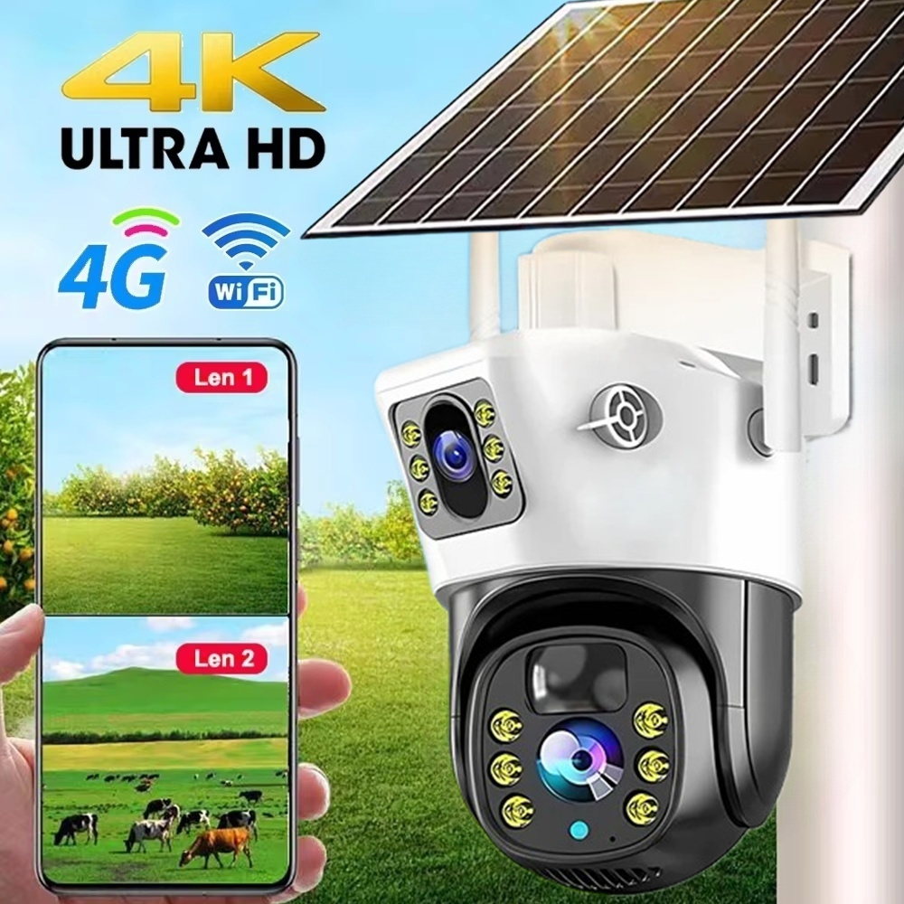 Panel Power Outdoor - 4G / WLAN Solarkamera mit Doppellinsen