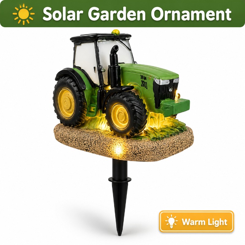 Outdoor Yard Power Stake - Solarbetriebene Gartenleuchte mit Erdspieß, Warmweiße LED-Beleuchtung,