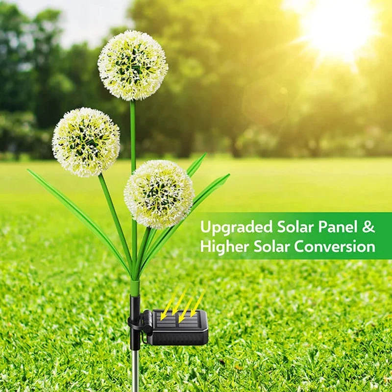 Outdoor Yard Power Stake - Solarleuchte für den Garten, Löwenzahn-Blume, Solarleuchte
