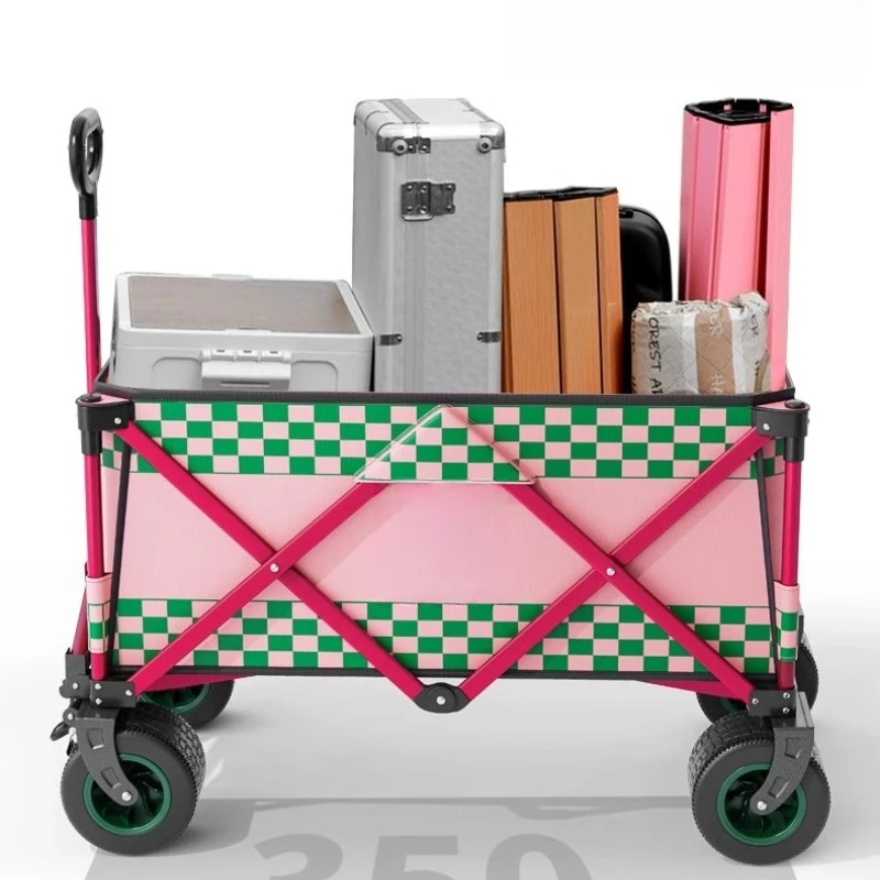 Outdoor Power Recliner - Outdoor-Campingwagen, Kinder-Liegewagen, faltbarer Push-Pull-Trolley