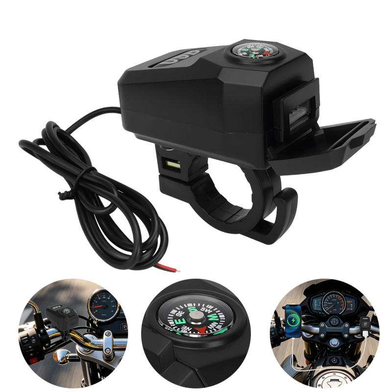 Outdoor Usb Power Adapter - Motorrad-USB-Buchse QC3.0 Schnellladegerät im Lenker-Design Multifunktionaler
