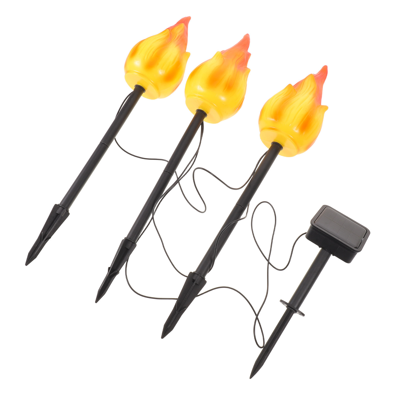 Outdoor Yard Power Stake - 3 Stück Solar-Fackellampen für den Außenbereich