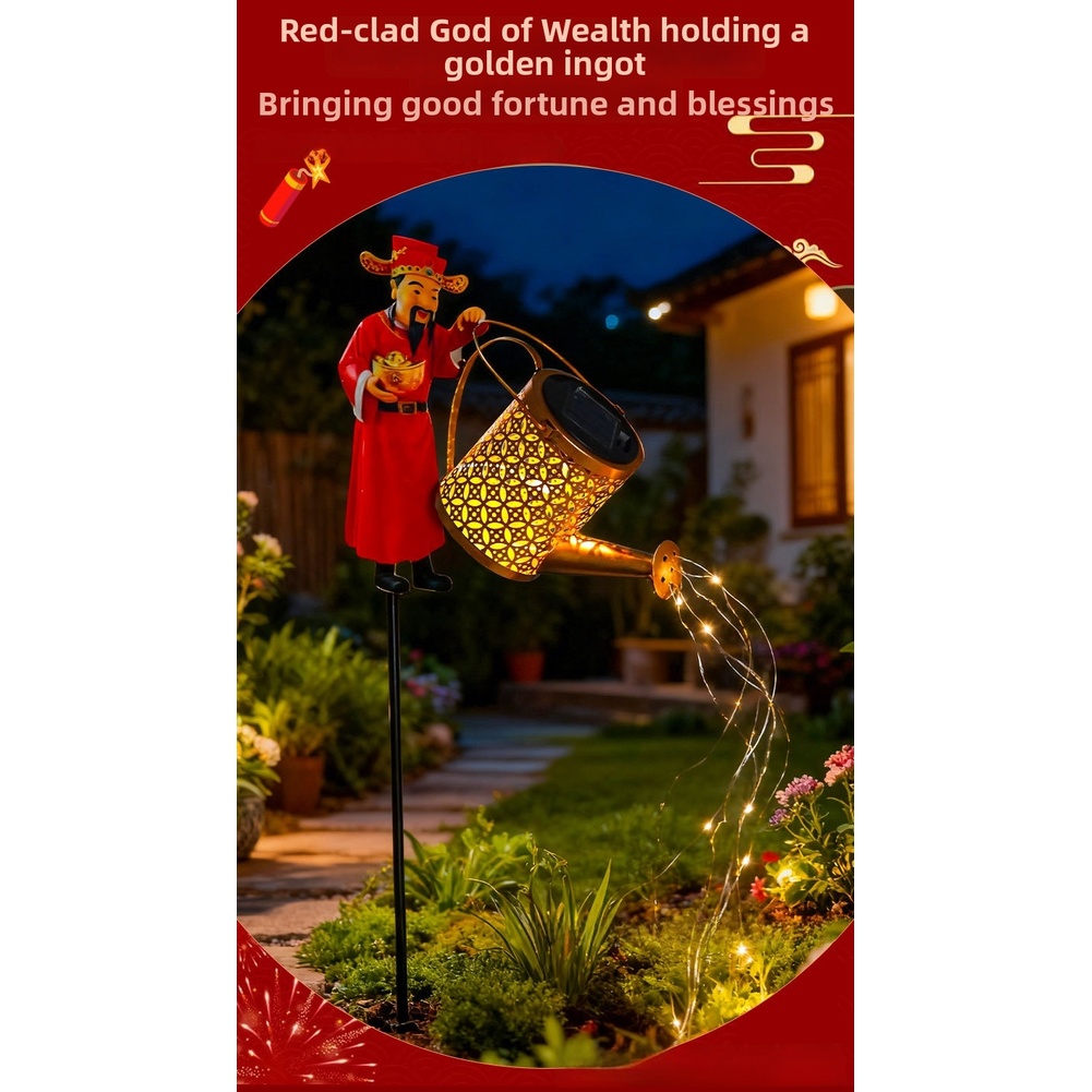Rote, solarbetriebene Gießkann – Outdoor Yard Power Stake Bewertung und Preis
