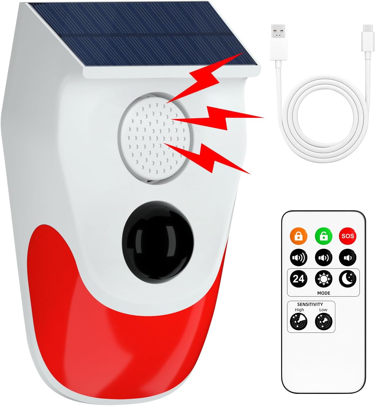 Solar-Bewegungsmelder-Alarm fü – Outdoor Power Point Bewertung und Preis