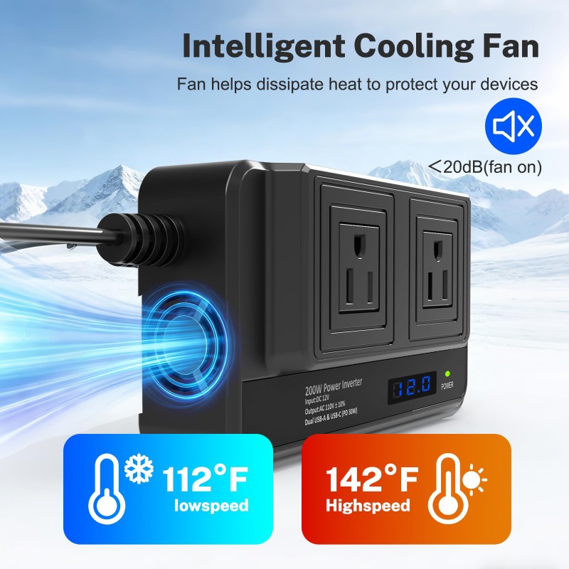 200W Auto-Wechselrichter Strom – Outdoor Usb Power Adapter Bewertung und Preis