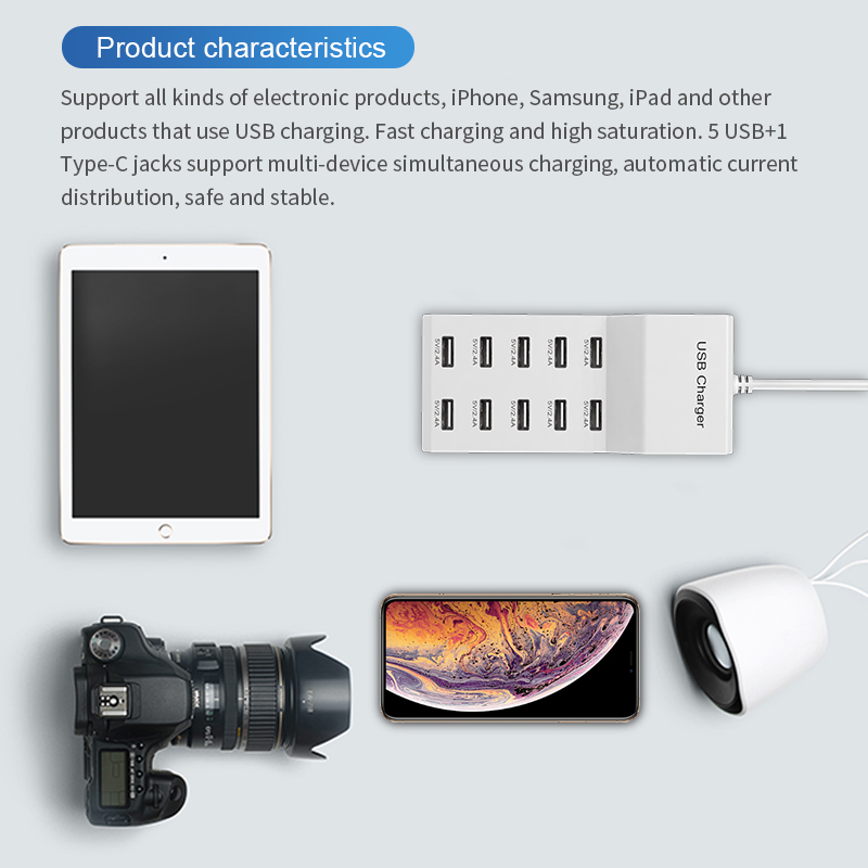 10-Port-USB-Hub-Schnellladeger – Outdoor Usb Power Adapter Bewertung und Preis
