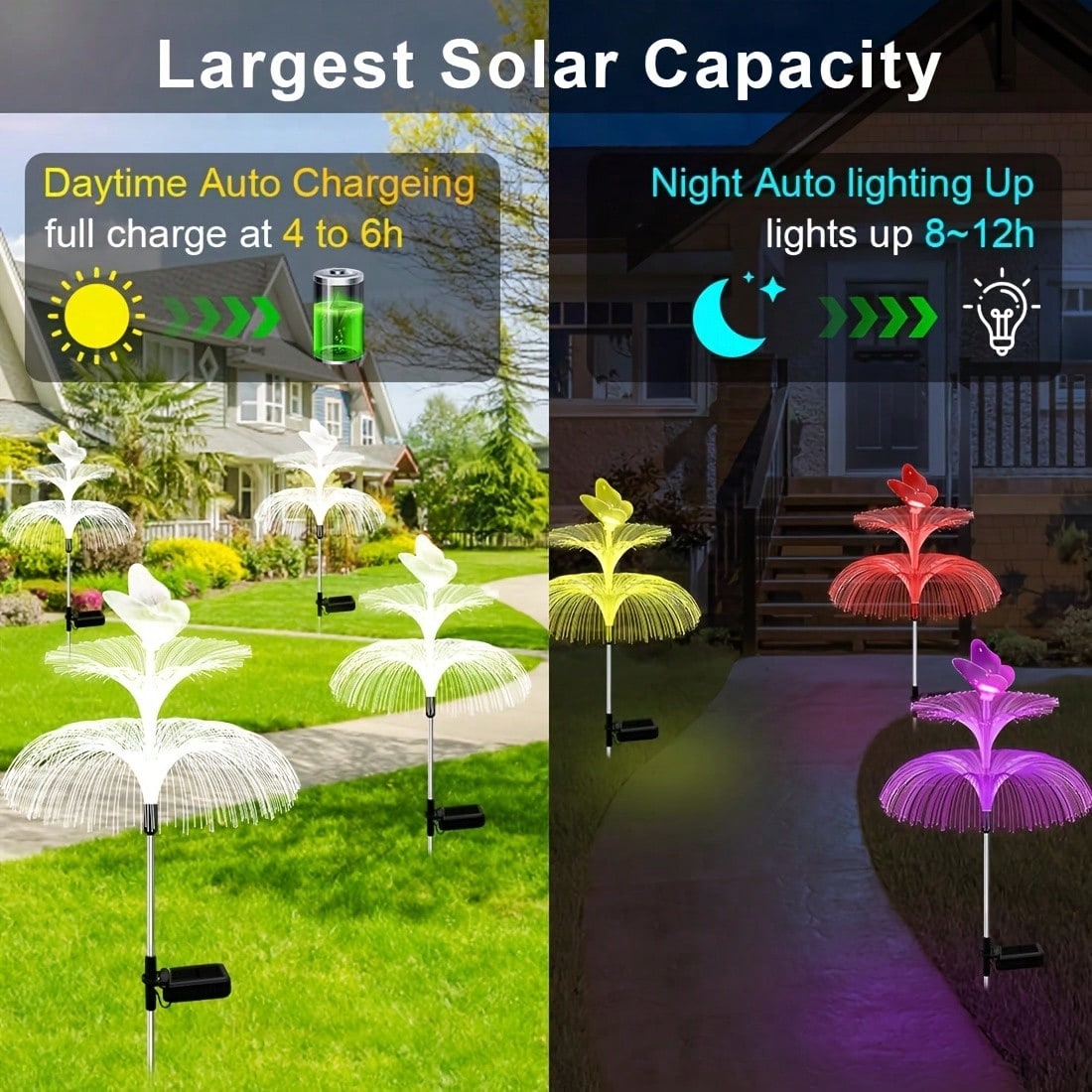 2 Stück solarbetriebene Qualle – Outdoor Yard Power Stake Bewertung und Preis