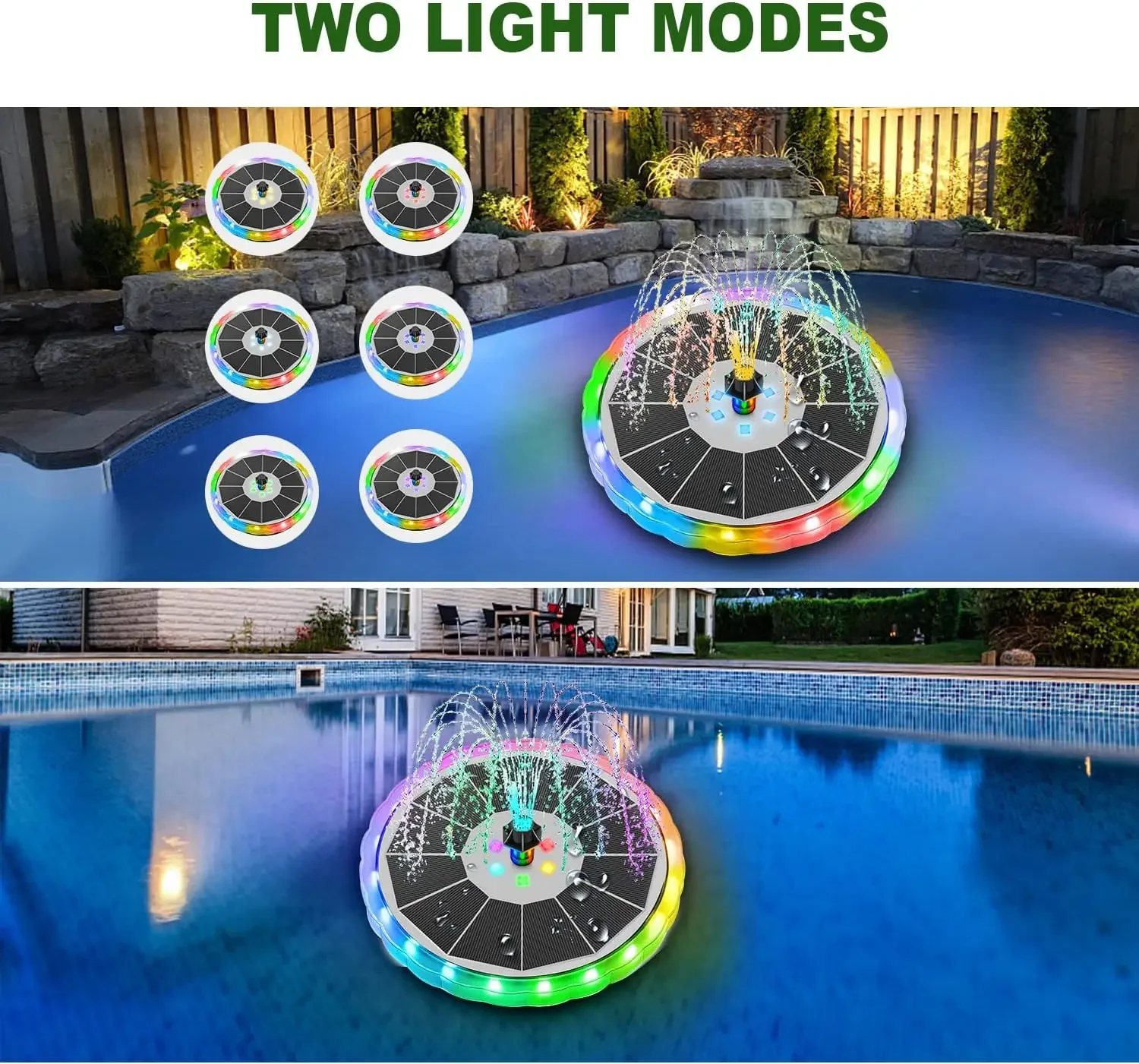 Solar brunnen mit LED-Lichtern – Panel Power Outdoor Bewertung und Preis